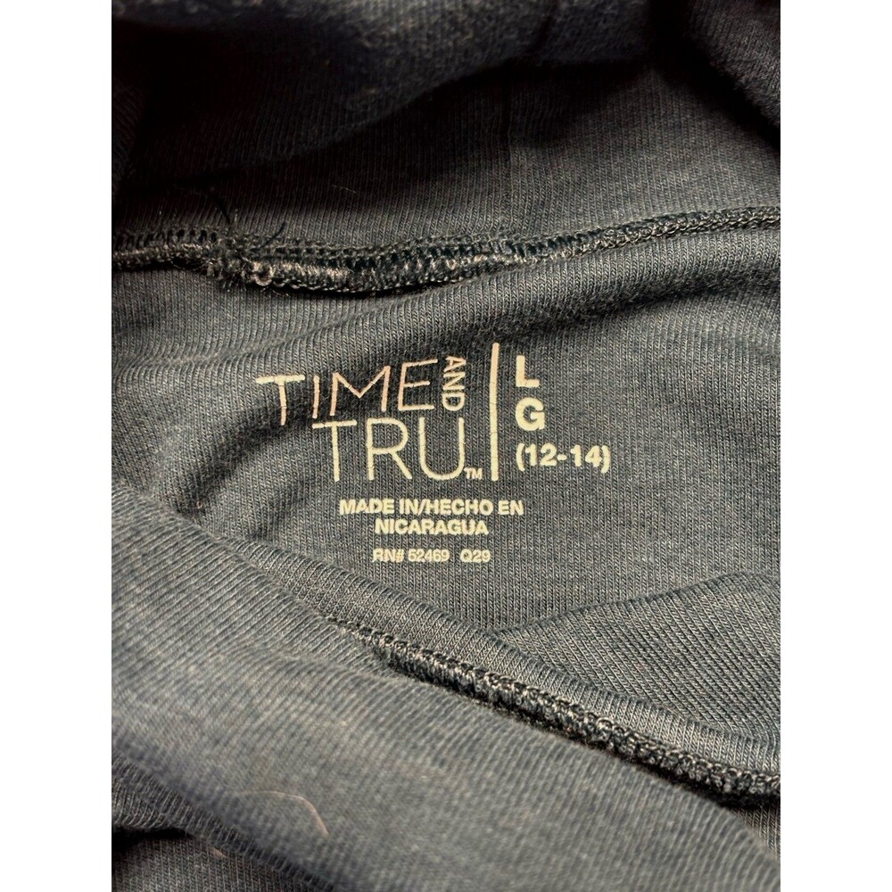 Time And Tru Dark Jade Turtleneck Top Size Large - Picture 2 of 4